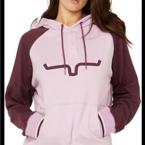 Kimes Ranch Light Pink and Maroon Hoodie